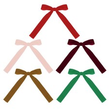 12pcs Red Velvet Bow Christmas Tree Bow Retro Style Ribbon Bow