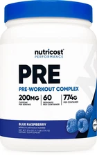 Nutricost Pre-Workout Complex Powder (Blue Raspberry) 60 Serivings