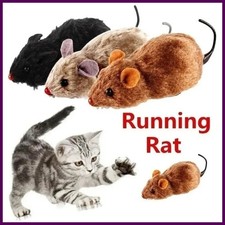 1Pcs Funny Lifelike Plush Mouse Running Rat Toy for Cats Dogs Pets Kids