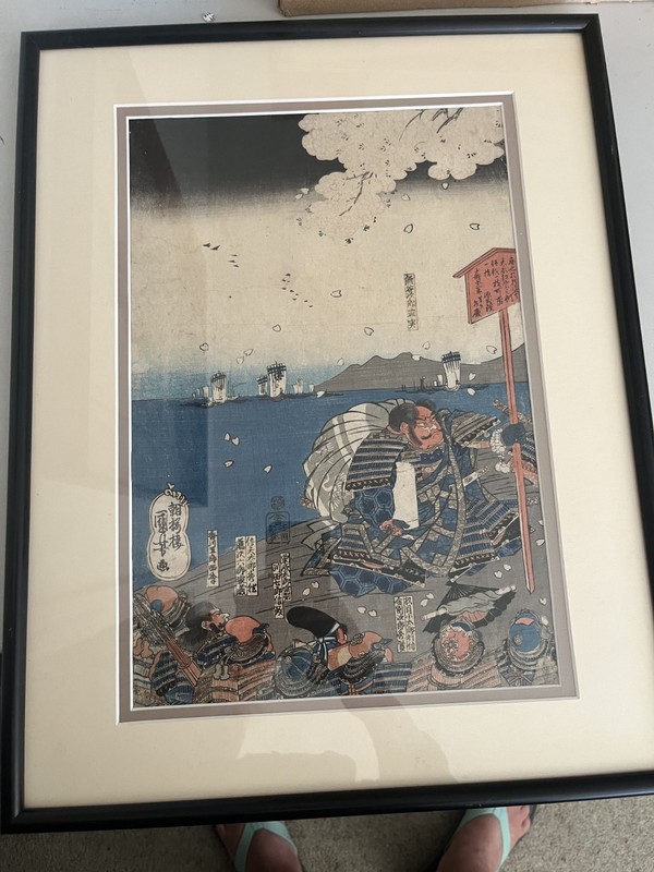 KUNIYOSHI, UTAGAWA - Original Woodblock - Battle of Ichinotni