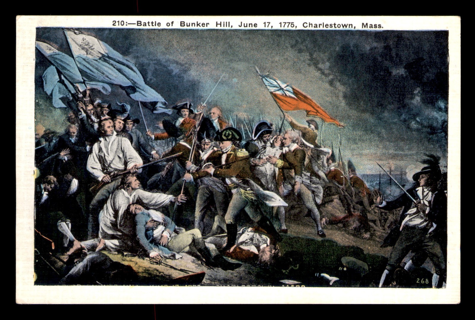 Battle Of Bunker Hill, Charlestown, Massachusetts, MA, Mass, Unp, War
