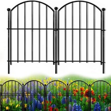 10 Pack Decorative Garden Fence 21in x10.8ft Rustproof Metal No Dig Fence Animal