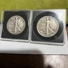 1939-1935 walking liberty half dollar silver coin with case