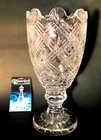 Vtg. Waterford Crystal Master Cutter Vase with Pedestal Base Signed Ireland 13"