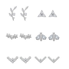 ASTM F136 Titanium Cubic Zirconia Earrings Hypoallergenic Sensitive Ears Ni Free