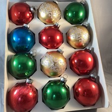 Vintage 1960's Mercury Glass Ornaments - 2 5/8" - Made in USA