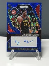 2023-24 Panini Prizm Signatures Prizm Blue #SIG-OKG Onyeka Okongwu Hawks /49