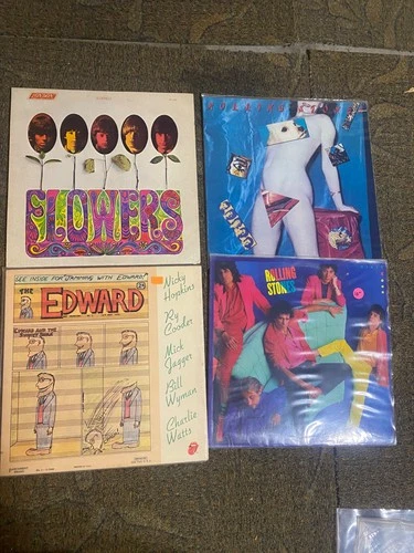 rolling stones vinyl lot sale flowers dirty work under cover edward records