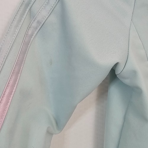 Adidas Track Jacket Full Zip Girls Size 7 Mint Green Pastel Front Logo Pockets - Picture 8 of 13