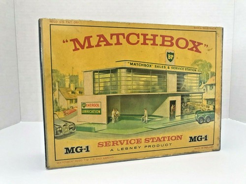 Matchbox Lesney   MG-1 SERVICE STATION BP / Empty Box reproduction  Jan  - Picture 1 of 3