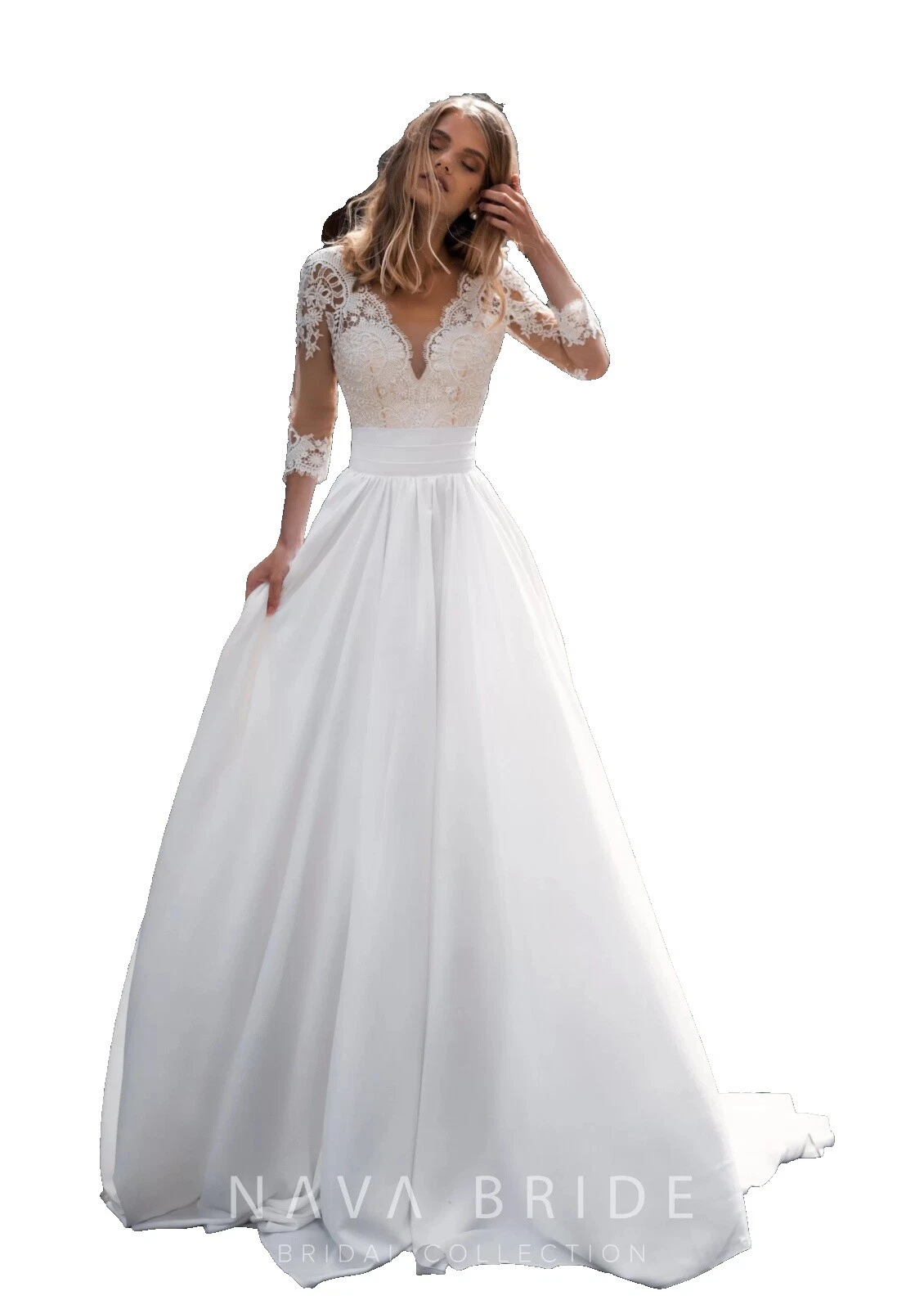 Vestidos de novia blanco satinado
