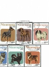 Nicaragua 2790-2796 oblitéré 1987 Chiens
