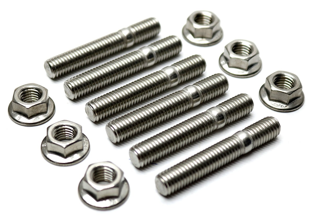 New Exhaust Manifold Outlet Flange Stud Kit / For 03-14 GM Vortec