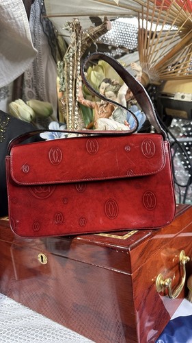 CARTIER Must De Cartier Bordeaux Patent Leather Must de Cartier Baguette