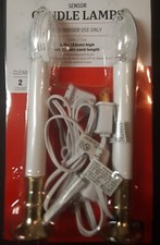 Sensor Candle Lamp Plug-In Clear 2 Count Indoor Use Only 8.7" Height Brand New
