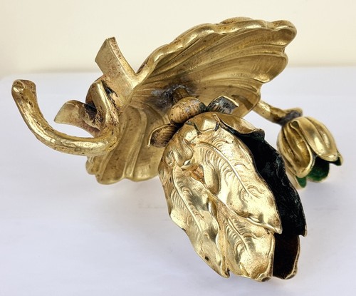 Jugendstil StreichholzSchachtelHalter Aschenbecher Bronze gestempelt um 1910 P3 - Picture 10 of 14