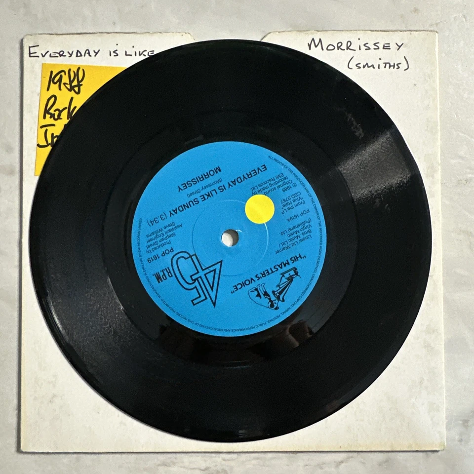 Morrissey - Everyday Is Like Sunday 7" Vinyl Record Single VG - Image 2 of 3