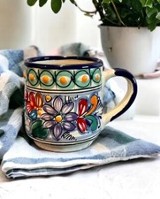 talavera pottery Mug, Talavera Poblana, Mexican Ceramic, Tableware, Tea/Coffee