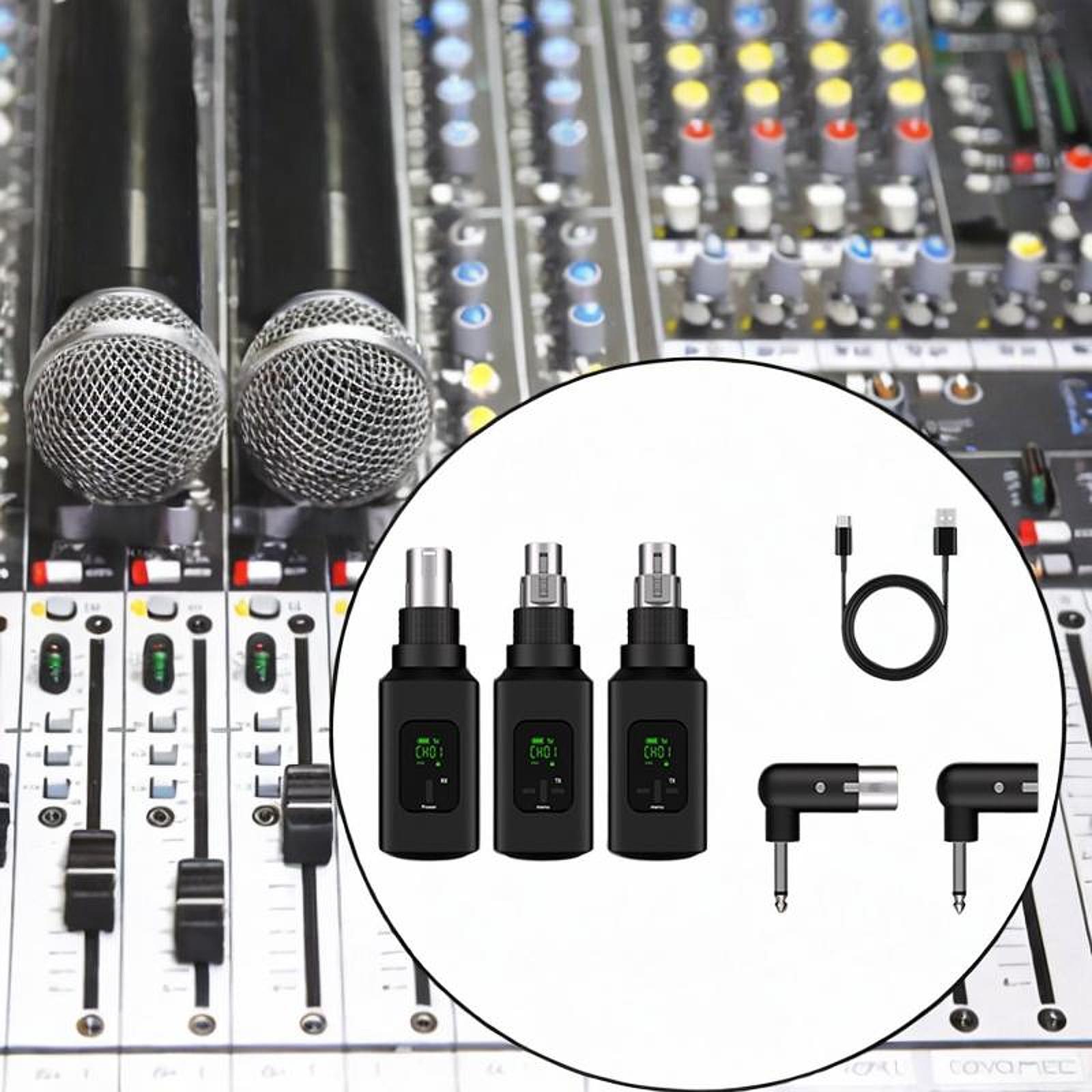 Mic Transmitter Receiver Cordless Sturdy for Recording Equipment KTV Speaker