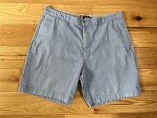 Chaps Men's Khaki Shorts Size 38 Blue Flat Front Chino Style