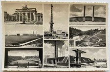 orig. Postcard photo Berlin Olympia 1936 Reichssportfeld, multi-picture card Third Reich