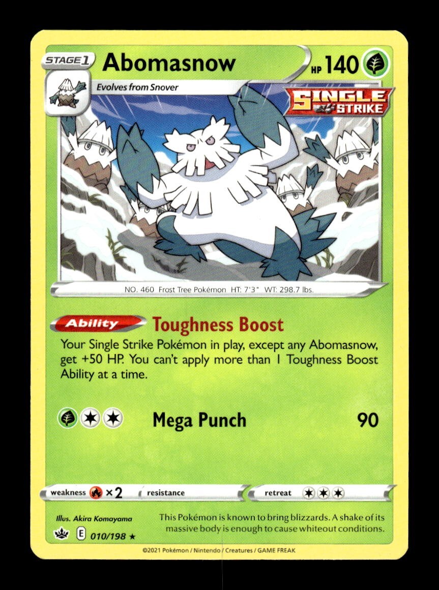Pokemon Chilling Reign Abomasnow 010/198