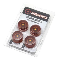 4 Pcs Amber Guitar Speed Control Knobs for LP Electric Guitar Replacement