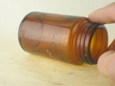 54527 Old Vintage Antique Glass Bottle Chemist Medicine Cure Ruschensalts