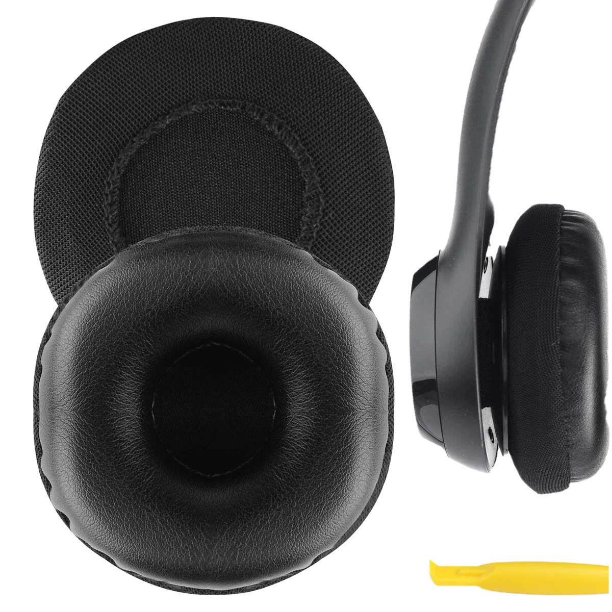Geekria Protein Leathe Ear Pads for Logitech H390 H600 H609 Headphones Black