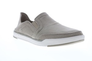 clarks mens canvas slip on shoes