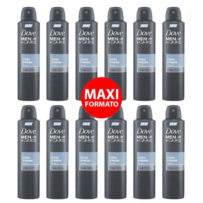 Dove Deodorante Spray Cool Fresh, 250 Ml, Man - Immagine 2