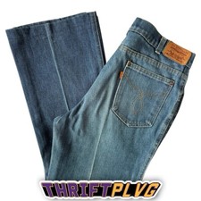 Vintage 70s Levi  s Strauss  Co Talon Zipper Orange Tab Denim Jeans Size 32