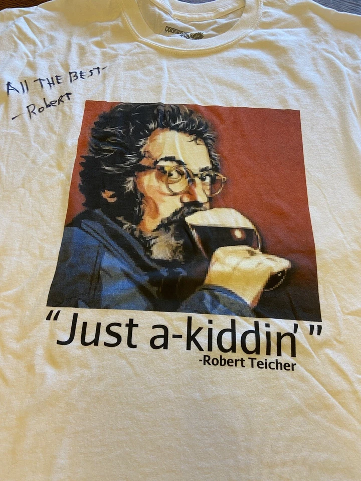 Camisa Autografiada Robert Teicher “Just-a-kiddin” Talla XL Foto 2 de 4