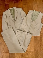 NWOT Leisure Bespoke 3 Piece Tan Suit Mens 40R 1970s Style (not Vintage)