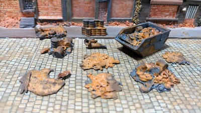 11-Piece Set ''Scrapyard'' in Real Rust Painted (Rusty) or Unpainted 1/87