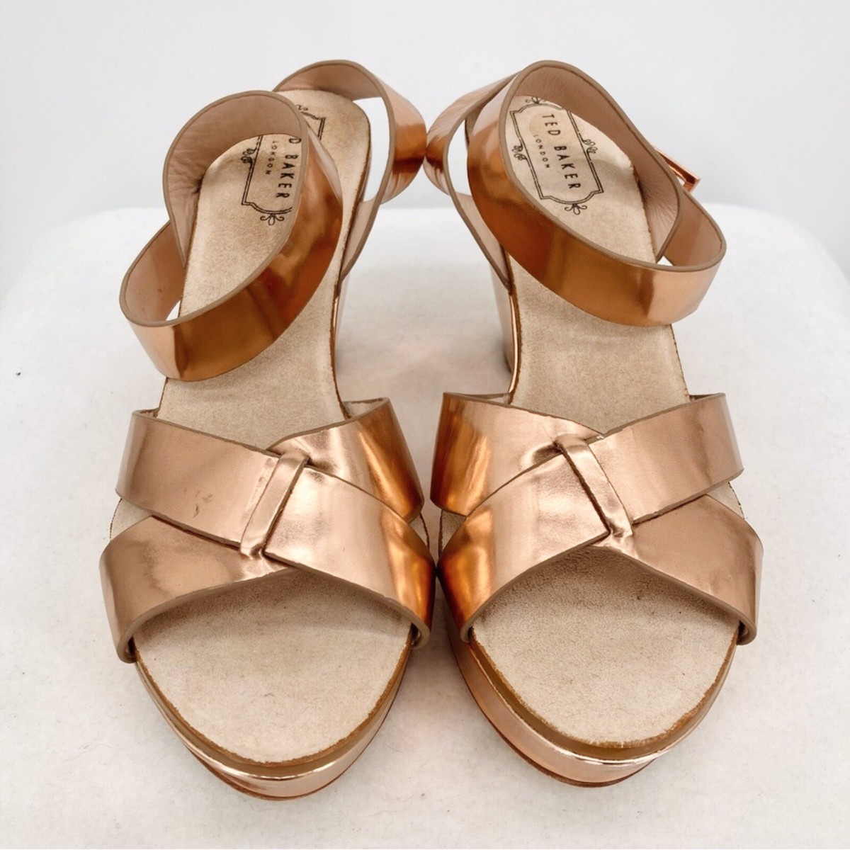 ted baker rose gold sandals