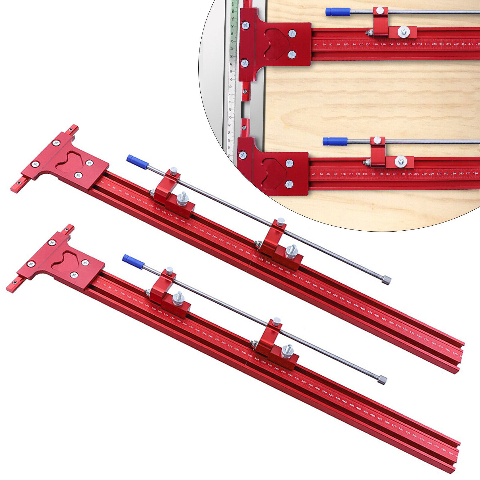 Parallel Rail Guide System Track Saw Woodworking Guide Carpentry Tool Set New