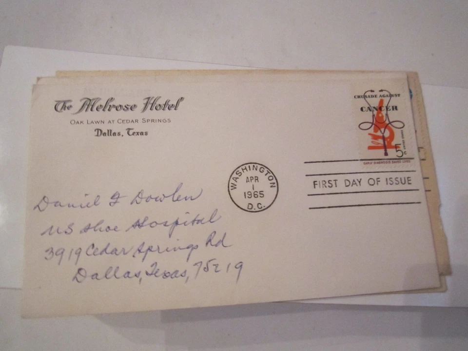 (5) 1971 MELROSE HOTEL FIRST DAY OF ISSUE COVERS - DALLAS, TEXAS - Image 4 of 4