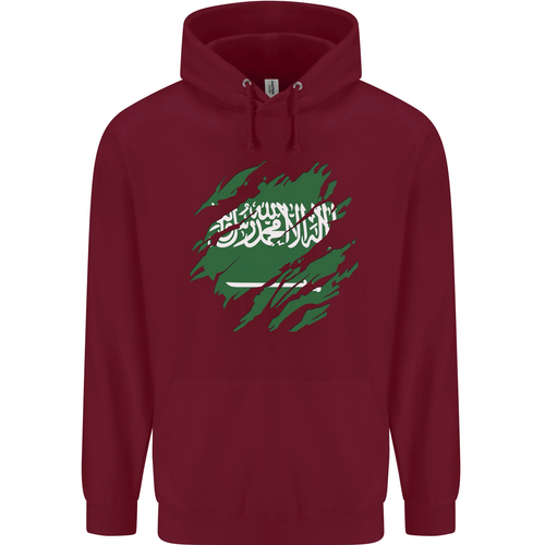 Torn Saudi Arabia Flag Arabian Day Football Childrens Kids Hoodie - Picture 75 of 88
