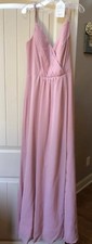 Davids Bridal Long Bridesmaid Dress with Beaded Straps F19281