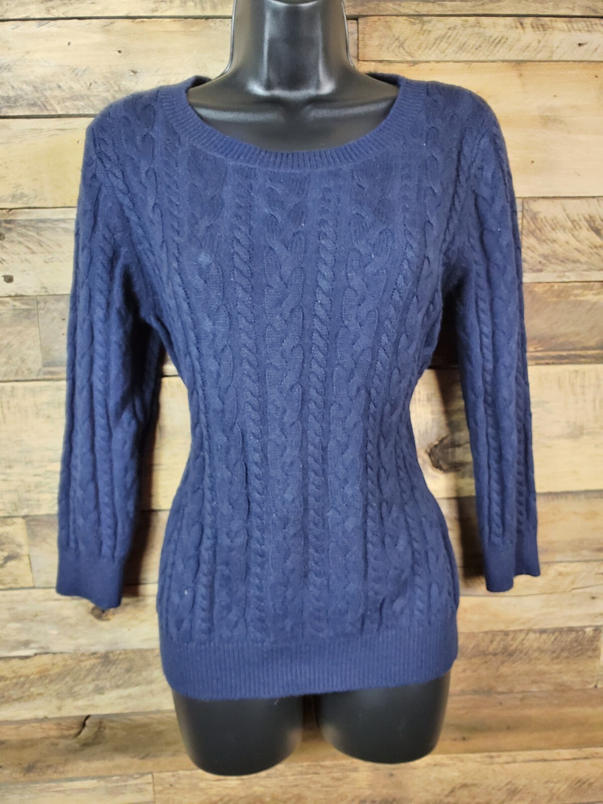 H&M Pullover Sweater Basic Blue Small Chest 35" L… - image 2