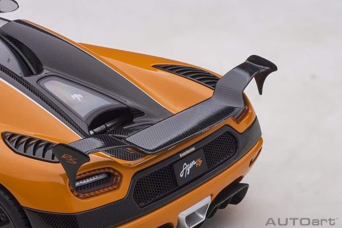 1/18 Koenigsegg Agera RS Cone Orange W/Carbon Accents Model Car By