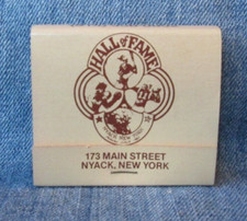 HALL OF FAME RESTAURANT NYACK NEW YORK Vintage Full Matchbook MX93
