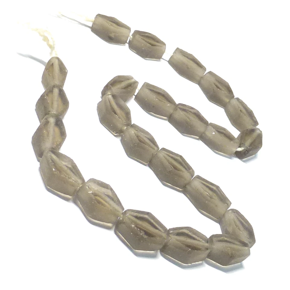 Glasperlen Raute Bali Indonesien 16-18 mm rauchquarz 22-23 Perlen Spacer N077 - Bild 2 von 4