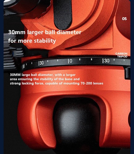 Fotopro Travel Compact Tripod X-Airfly Carbon Fiber Ball Head for Camera - Picture 9 of 16