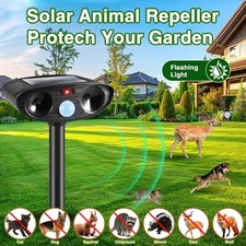 Outdoor Solar Animal Repeller 2025Motion-Activated Ultrasonic DeviceDeters