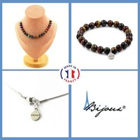 ParüRe Schmuck Armband Halskette 20 Perlen Tigerauge Mehrfarbig 8 GrößE FüR