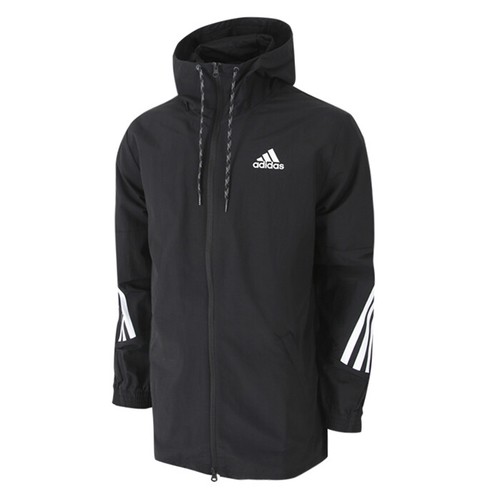 Adidas Sportswear 3-Stripes Men's Tape Hoodie Jacket Black GM5752