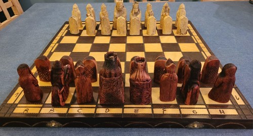 Lewis Chessmen Set, Handmade Viking Chess, Custom Made, VIP Chess Gift - Picture 11 of 21