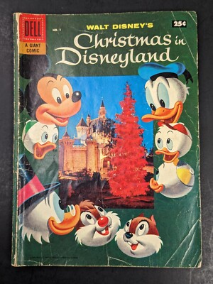 Walt Disney's Christmas In Disneyland #1 Dell Giant Comic 1957 Carl Barks Art